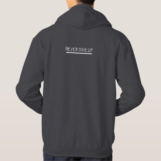 Silbernes Ameisen-Sweatshirt mit Hoodie (Rückseite)