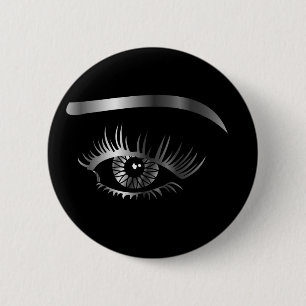 Silbernes Auge mit Augenbraue und Details nach Button