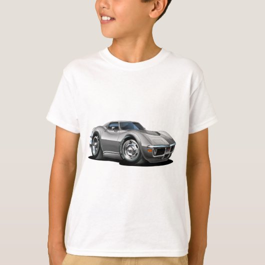 Silbernes Auto 1968-72 Korvette T-Shirt (Vorderseite)
