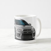 Silbernes Auto Mitsubishis Kaffeetasse (VorderseiteRechts)