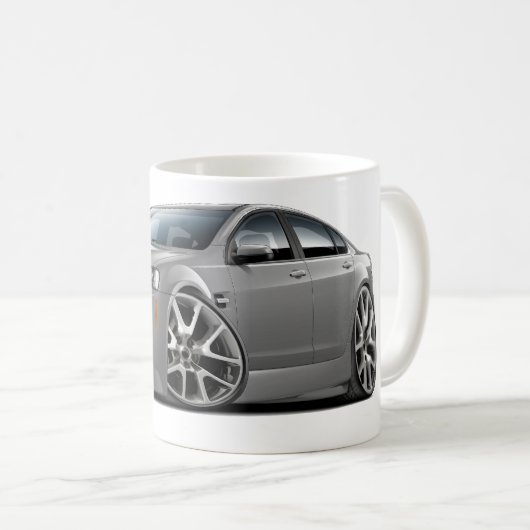 Silbernes Auto Pontiacs G8 GXP Kaffeetasse (VorderseiteRechts)