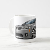 Silbernes Auto Pontiacs G8 GXP Kaffeetasse (Vorderseite Links)