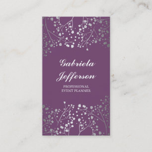 Silbernes Baby-Atem-Amethyst-vintage-elegant Visitenkarte