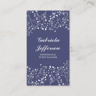 Silbernes Baby-Atem-Schiff Elegant Visitenkarte