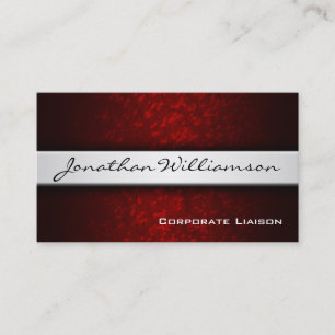 Silbernes Band-rote moderne berufliche Visitenkarte