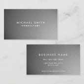 Silbernes berufliches Metallelegantes modernes Visitenkarte (Vorne/Hinten)