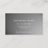 Silbernes berufliches Metallelegantes modernes Visitenkarte (Rückseite)