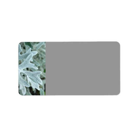 SILBERNES BLATT ADRESSAUFKLEBER (Vorne)