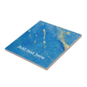 Silbernes Blau fixiertes Glas Fliese (Seite)