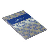 Silbernes blaues Fisch-Fisch-Muster Notizblock (Rechte Seite)