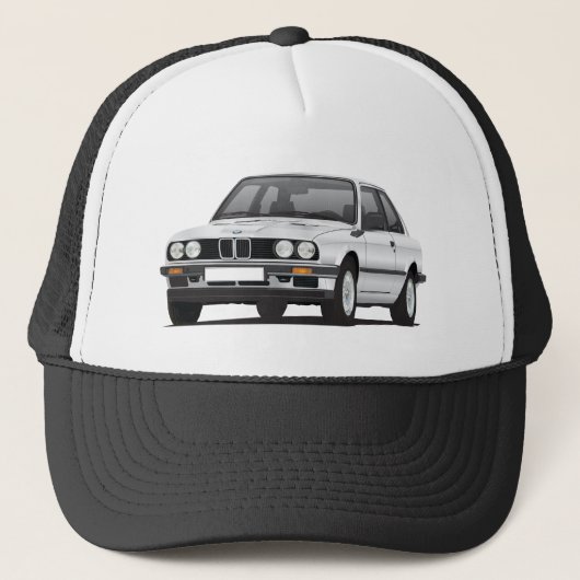 Silbernes BMW 3 Reihe (E30) Truckerkappe (Vorderseite)