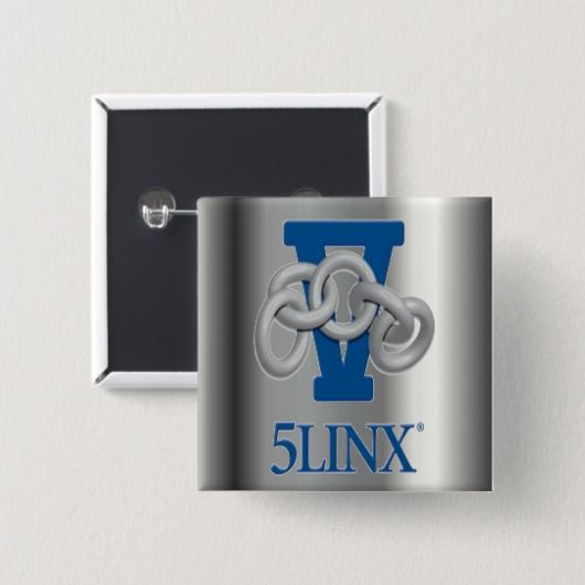 silbernes Button des Logo-5LINX (Vorne & Hinten)