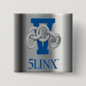 silbernes Button des Logo-5LINX (Vorderseite)