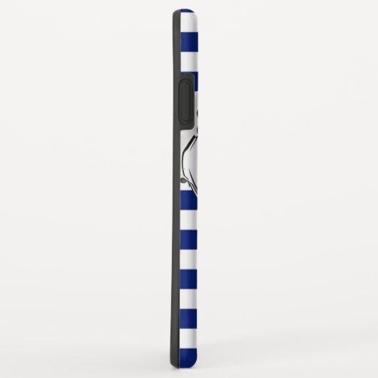 Silbernes Chrom mag Meerjungfrau auf Seestreifen Case-Mate iPhone Hülle (Hinten/Rechts)