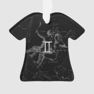 Silbernes Chrom mag Zwillings-Tierkreis-Zeichen Ornament