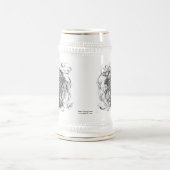 "Silbernes Claddagh Kreuz " Bierglas (Mittel)