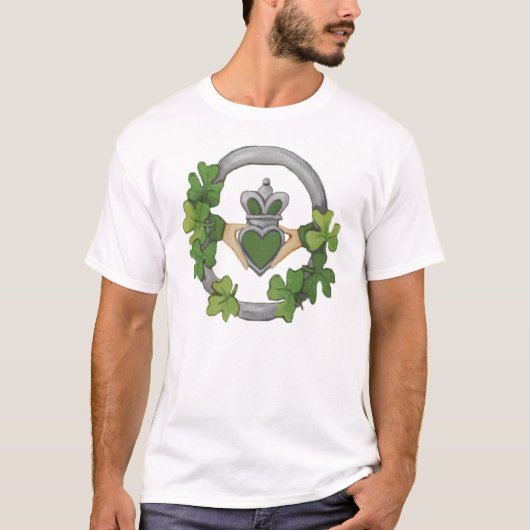 Silbernes Claddagh T-Shirt (Vorderseite)