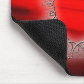 Silbernes Drahtgitter-Mandelbrot-Fraktal Mousepad (Ecke)