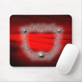 Silbernes Drahtgitter-Mandelbrot-Fraktal Mousepad (Mit Mouse)