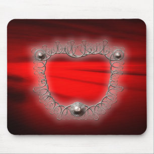 Silbernes Drahtgitter-Mandelbrot-Fraktal Mousepad