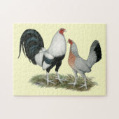 Silbernes Duckwing Gamefowl Puzzle (Horizontal)