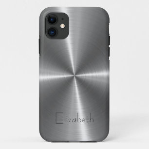 Silbernes Edelstahl-Metall iPhone 11 Hülle