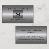 Silbernes Edelstahl-Metall Visitenkarte (Vorne/Hinten)