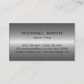 Silbernes Edelstahl-Metall Visitenkarte (Rückseite)