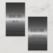 Silbernes Edelstahl-Metall Visitenkarte (Vorne/Hinten)