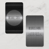 Silbernes Edelstahl-Metallloch Visitenkarte (Vorne/Hinten)