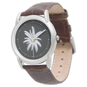 Silbernes Edelweiss Armbanduhr