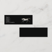 Silbernes Einhorn Mini Visitenkarte (Vorne/Hinten)