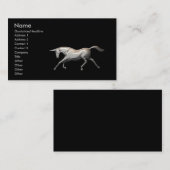 Silbernes Einhorn Visitenkarte (Vorne/Hinten)