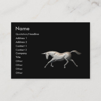 Silbernes Einhorn Visitenkarte