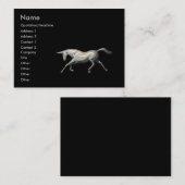 Silbernes Einhorn Visitenkarte (Vorne/Hinten)