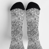 Silbernes falsches Glitter Socken (Oben)