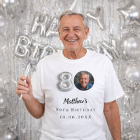 Silbernes Foto zum 80. Geburtstag