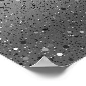 Silbernes funkelndes Glitter-Hochzeits-Willkommens Poster (Ecke)