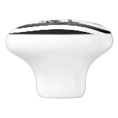 Silbernes GClef ~ Striped musikalisches Rolle ~ Keramikknauf (Seitenansicht)