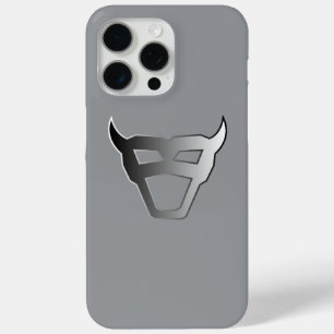 Silbernes geometrisches Stier-Logo im Chrome-Look Case-Mate iPhone Hülle
