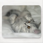 Silbernes gepunktetes Kätzchen mousepad (Vorne)