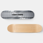 Silbernes glänzendes Edelstahl-Metall 4 Skateboard (Horizontal)