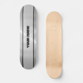 Silbernes glänzendes Edelstahl-Metall Skateboard (Vorderseite)