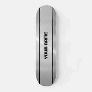 Silbernes glänzendes Edelstahl-Metall Skateboard