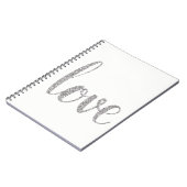 Silbernes Glitter-Liebenotizbuch Notizblock (Linke Seite)