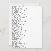 Silbernes Glitter-Überraschung 50. Geburtstagsfeie Einladung (Rückseite)