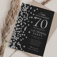 Silbernes Glitter-Überraschung 70. Geburtstag Schw