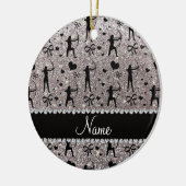 Silbernes Glitterbogenschießen des individuellen Keramik Ornament (Links)