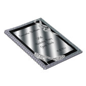 Silbernes Glittery Stilett u. Ausläufer-50. Notizblock (Rechte Seite)