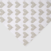 Silbernes Glitzer-Herz Seidenpapier (Ausschnitt)